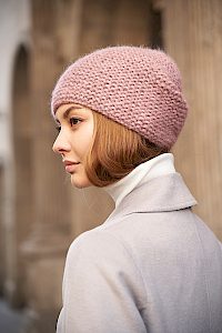 Turban Mütze Damen Strickmütze rosa -  Bild-3