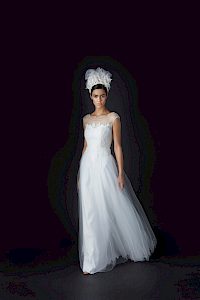 bridal headwear white -  image-2