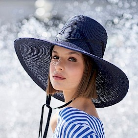 Damenhüte Sommerhut Damen Hut blau Goucho Form