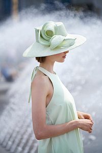 elegant ladies hat mint summer -  image-2