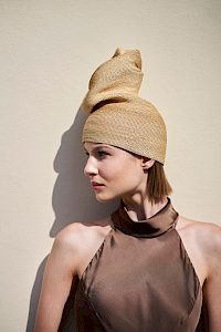 Couture | Turban cap made of Milan straw -  image-2