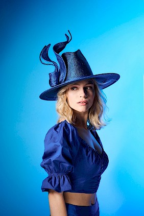Blue Ladies Couture hat