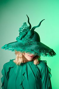 Couture | Couture Sommerhut in grün (Unikat Nr. 442) -  Bild-6