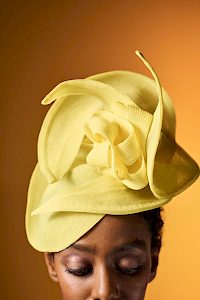 Couture | Fascinator Hut in gelb (Unikat Nr. 440) -  Bild-2