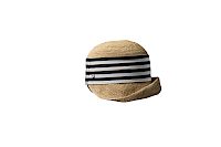 Strohhut Damen natur mit schwarz-weißem Band 20er Jahre Stil Cloche-Hut Topfglocke -  image-30